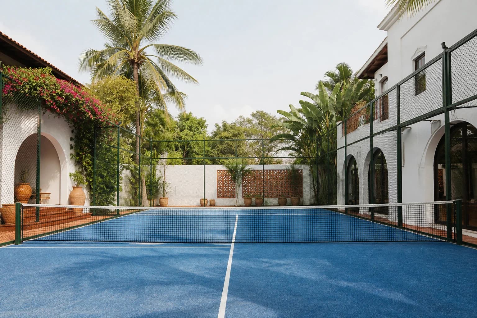 Tropical courtyard padel club in Seminyak, Bali